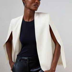 Aritzia Babaton Furtura Slim-fit cape Jacket White Small